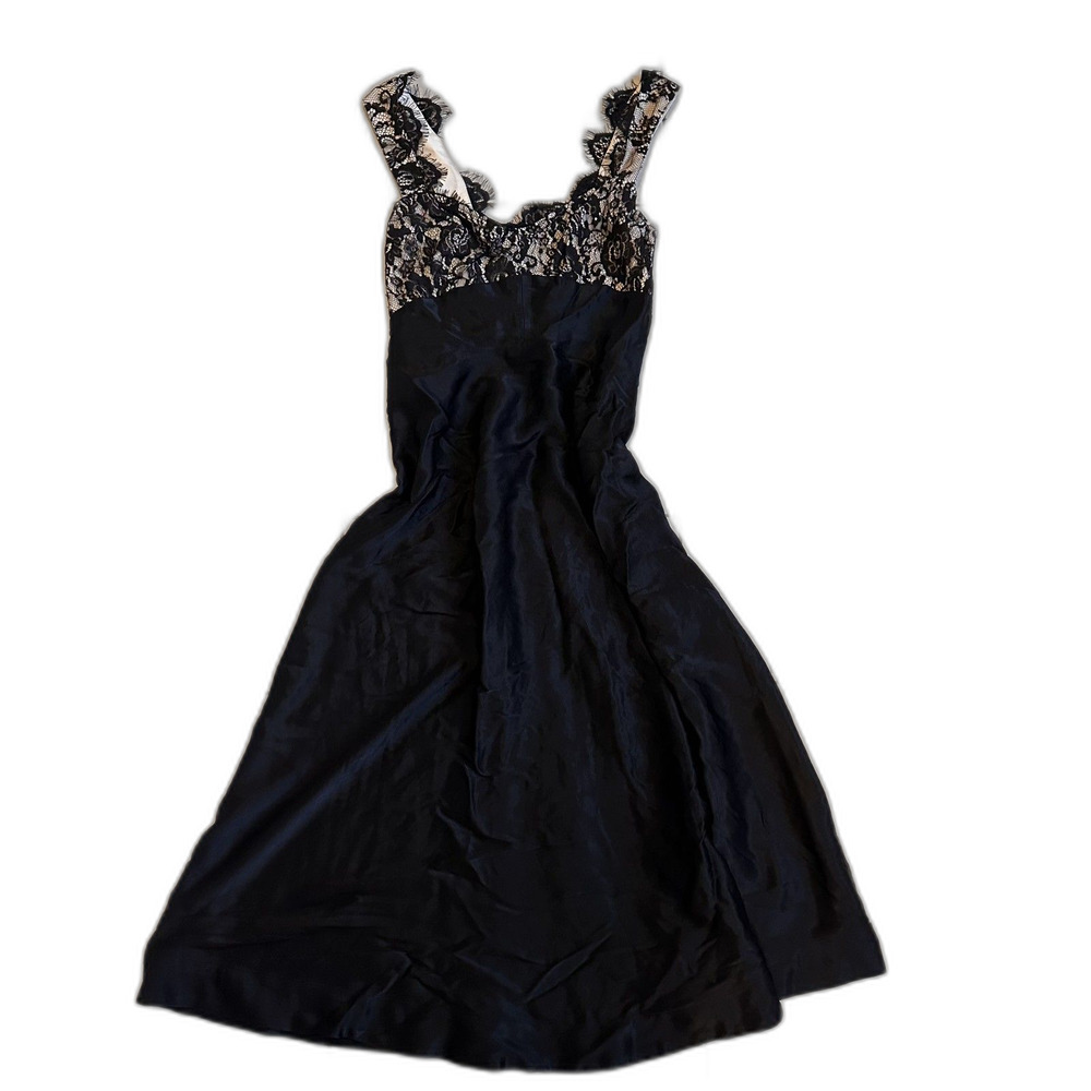 Maeve by Anthropologie Black Lace Slip Dress Size SP